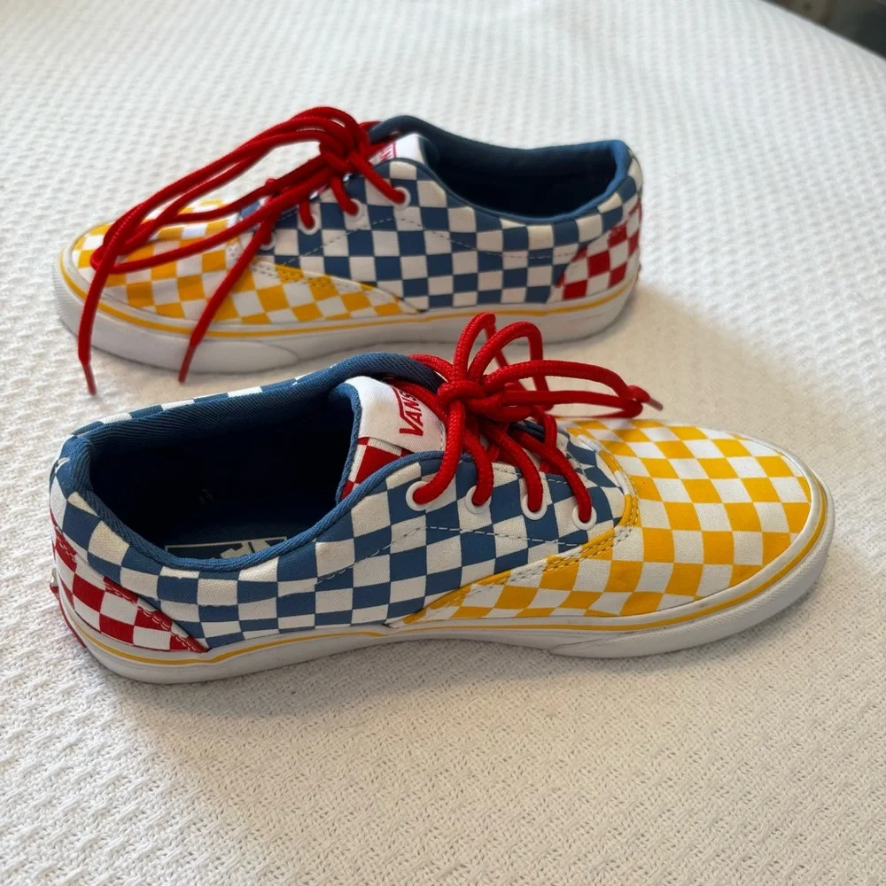 Vans Doheny Checkerboard Canvas Lace Up Sneakers Multi NEW size‎ 4.5